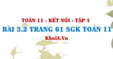 Bài 3.2 trang 61 SGK Toán 11 tập 1 Kết nối tri thức